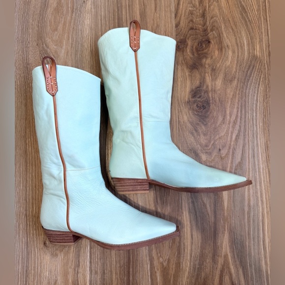 We The Free Montage Tall Boots Cactus Milk Leather Size 40 US 9.5 EUC - Picture 7 of 9